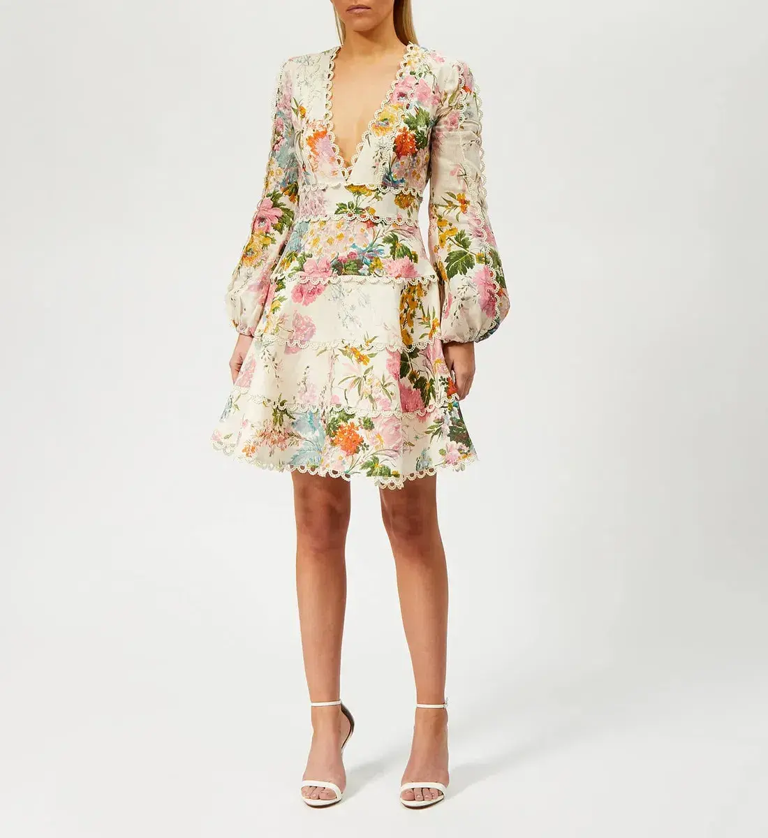 Zimmermann Heathers Flounce Mini Dress in Floral Size 1 / AU 10 - Image 1