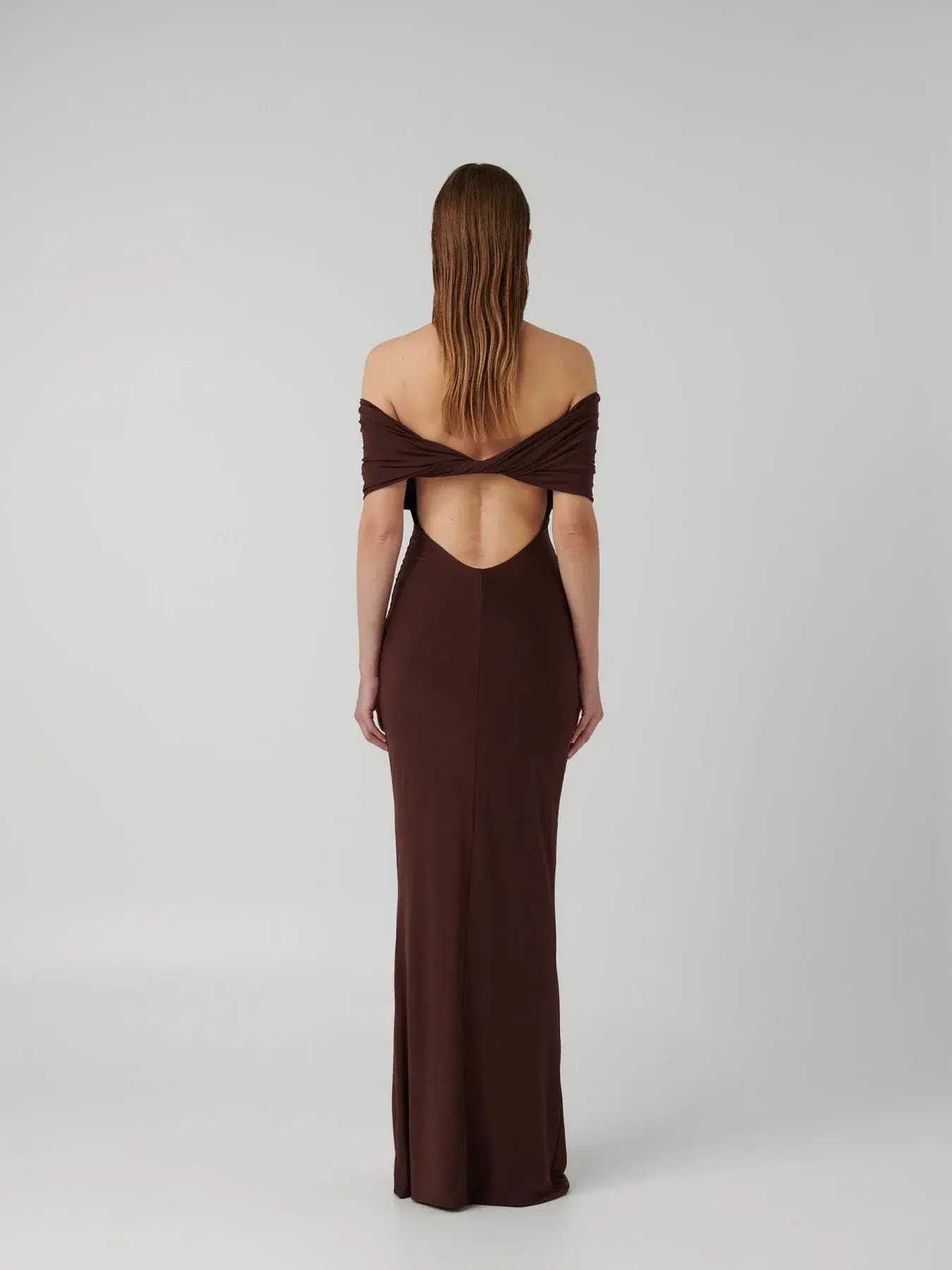 Effie Kats Viela Gown Cocoa Brown Size XS (6-8 AU) - Image 3