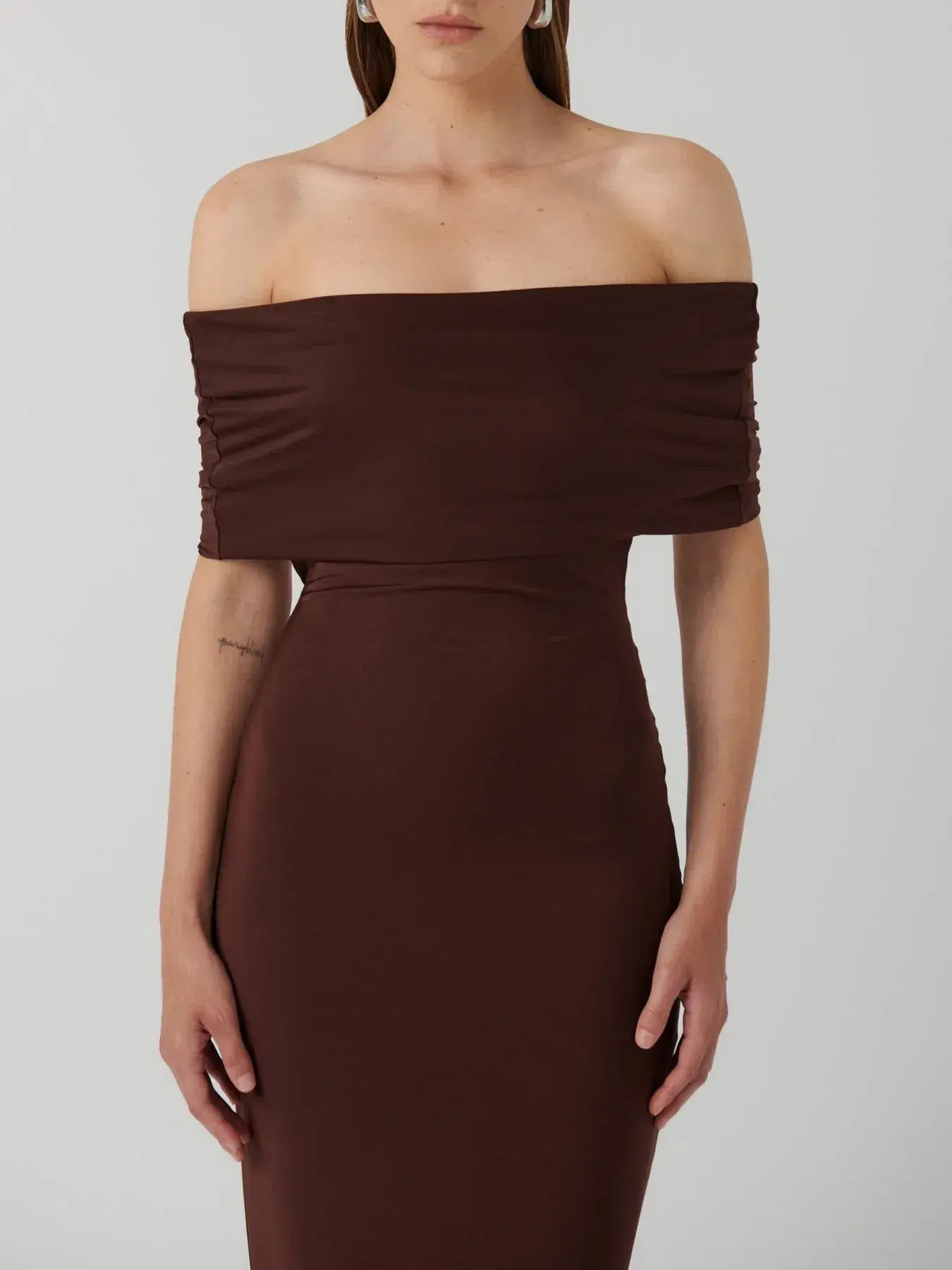 Effie Kats Viela Gown Cocoa Brown Size XS (6-8 AU) - Image 5