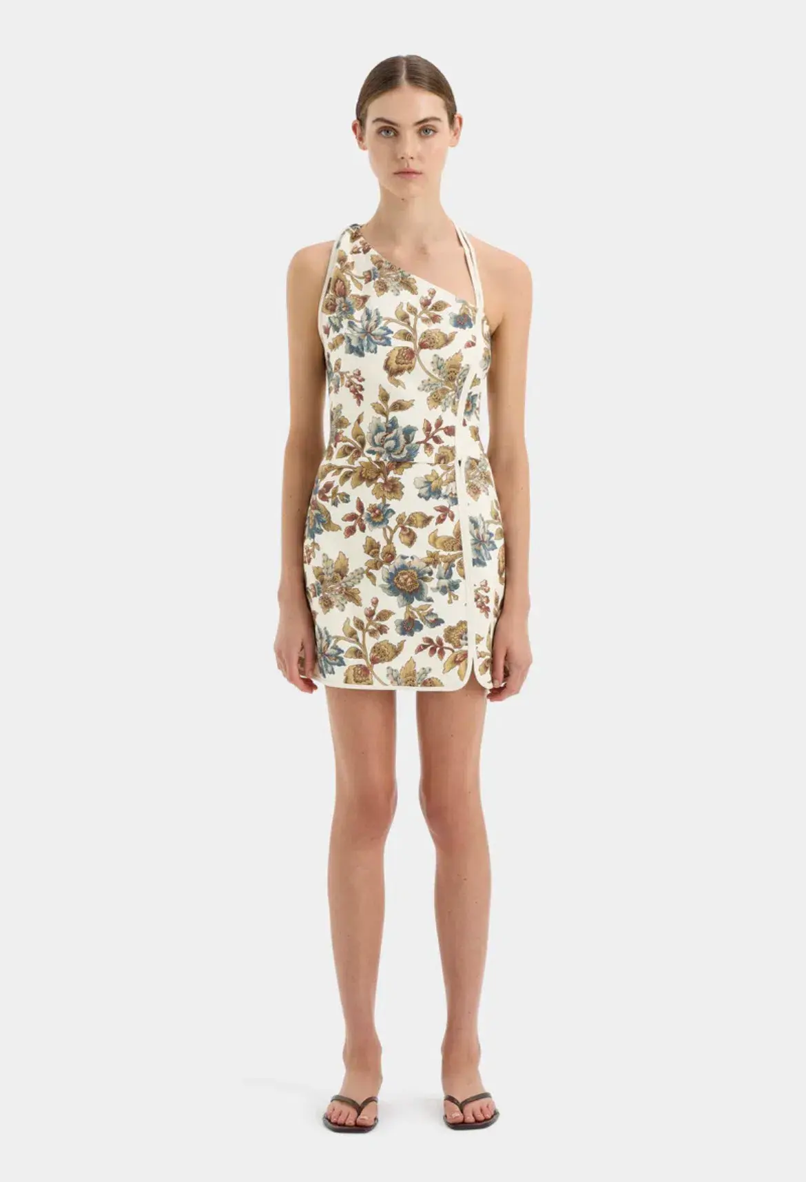 SIR the Label Eleanora Asymmetrical Mini Viola Print Size 0 / AU 6 - Image 1