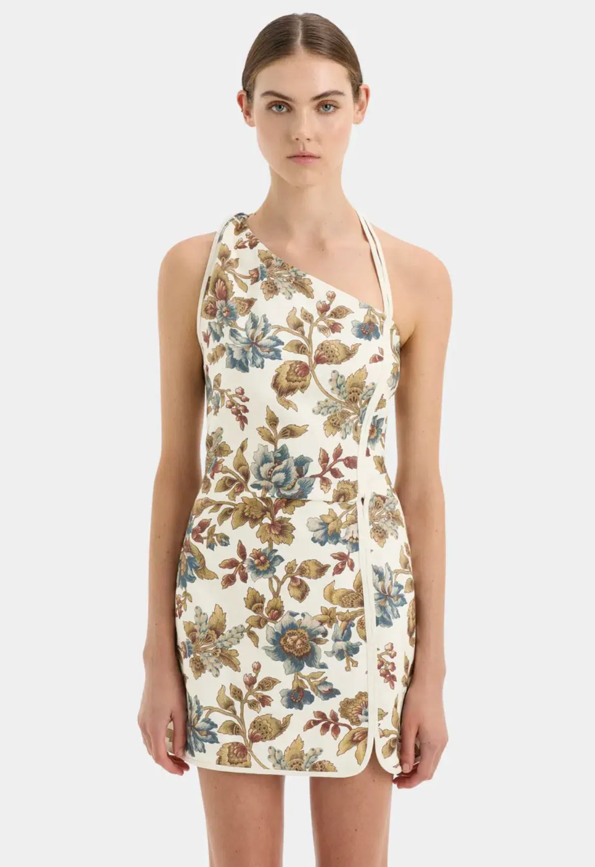 SIR the Label Eleanora Asymmetrical Mini Viola Print Size 0 / AU 6 - Image 3