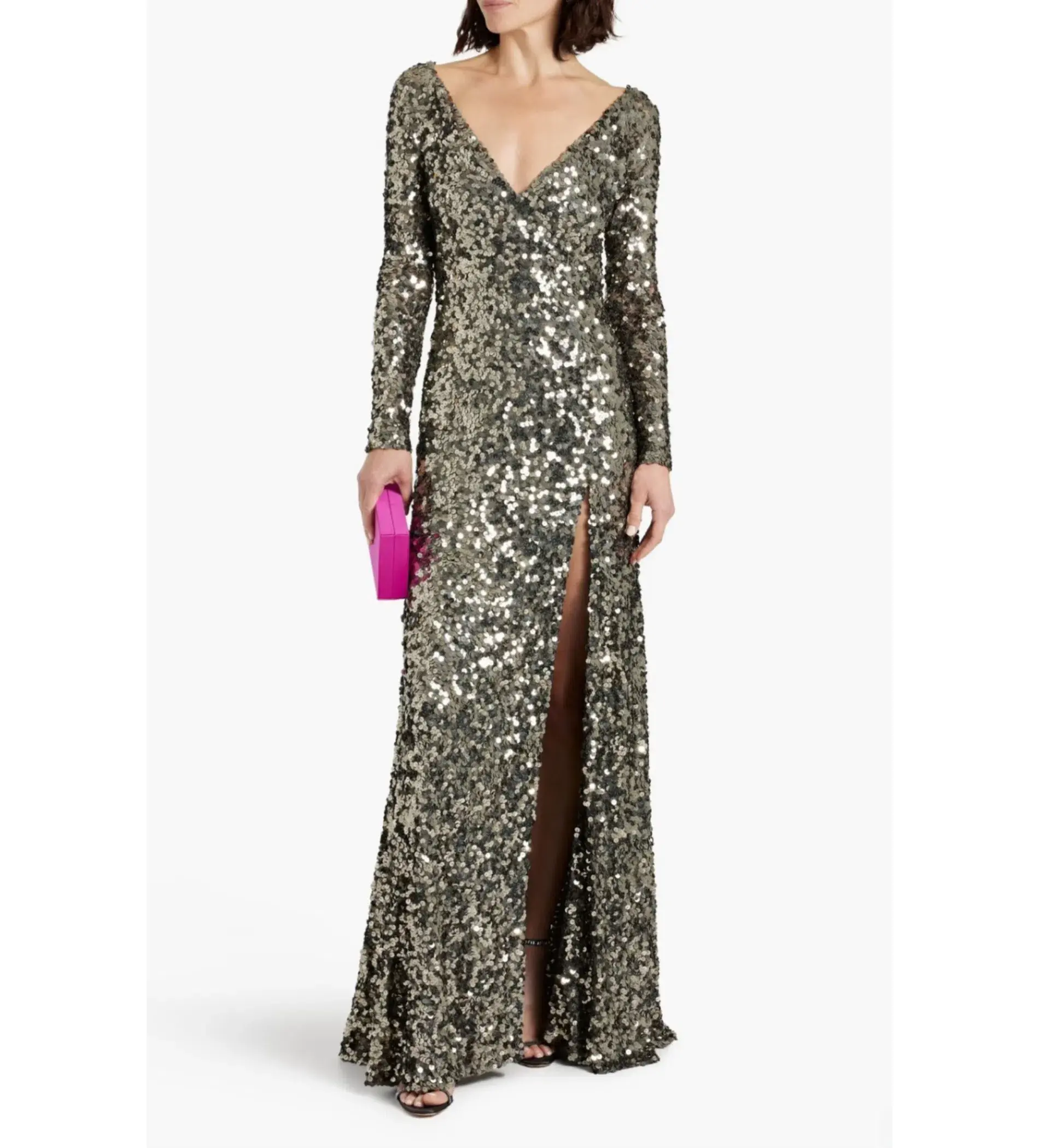 Rachel Gilbert Fleur Gown Gunmetal 4/AU14 - Image 1