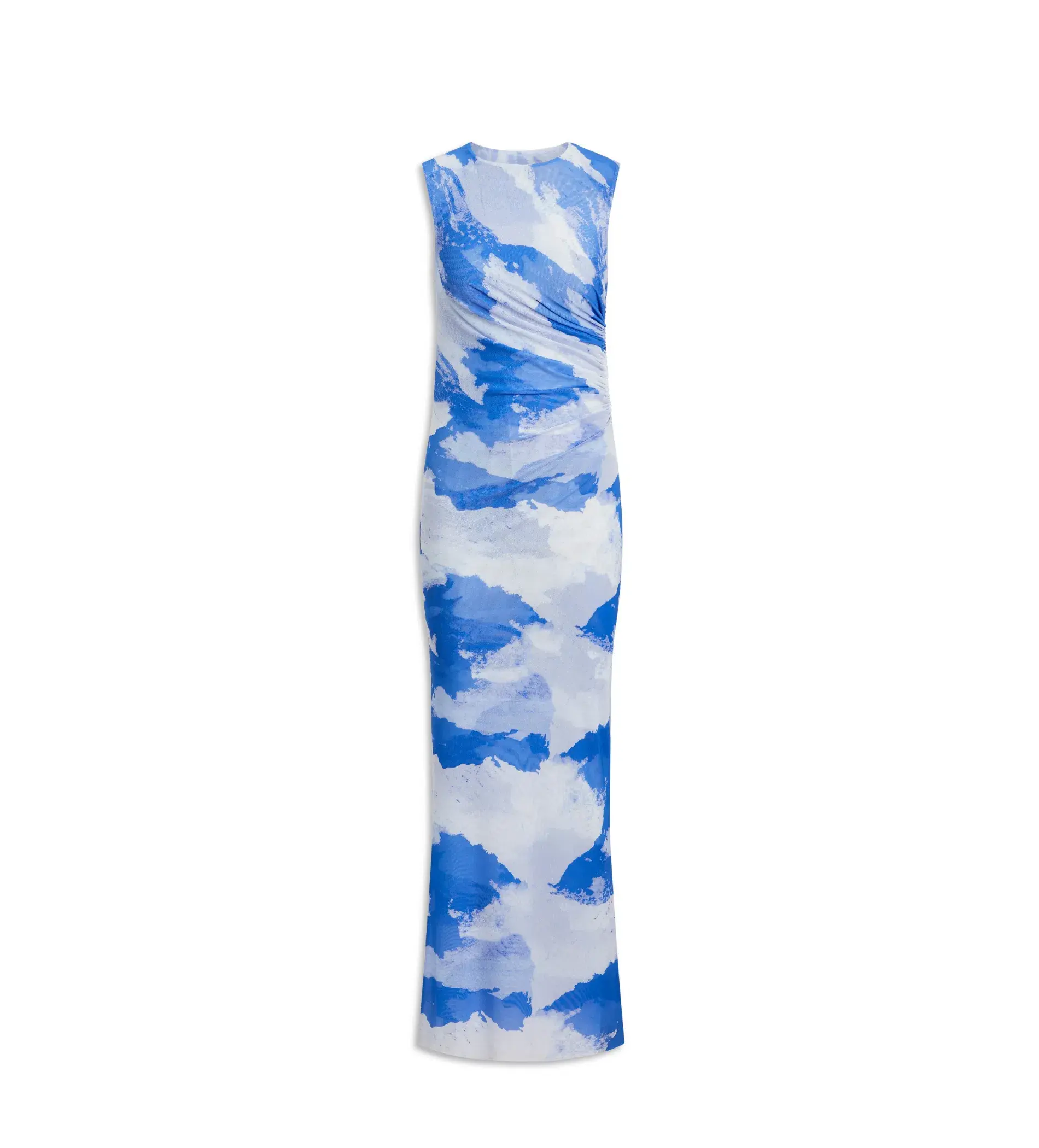 Scanlan Theodore Italian Watercolour Cloud Print Dress Blue Floor Length Size 8 - Image 2