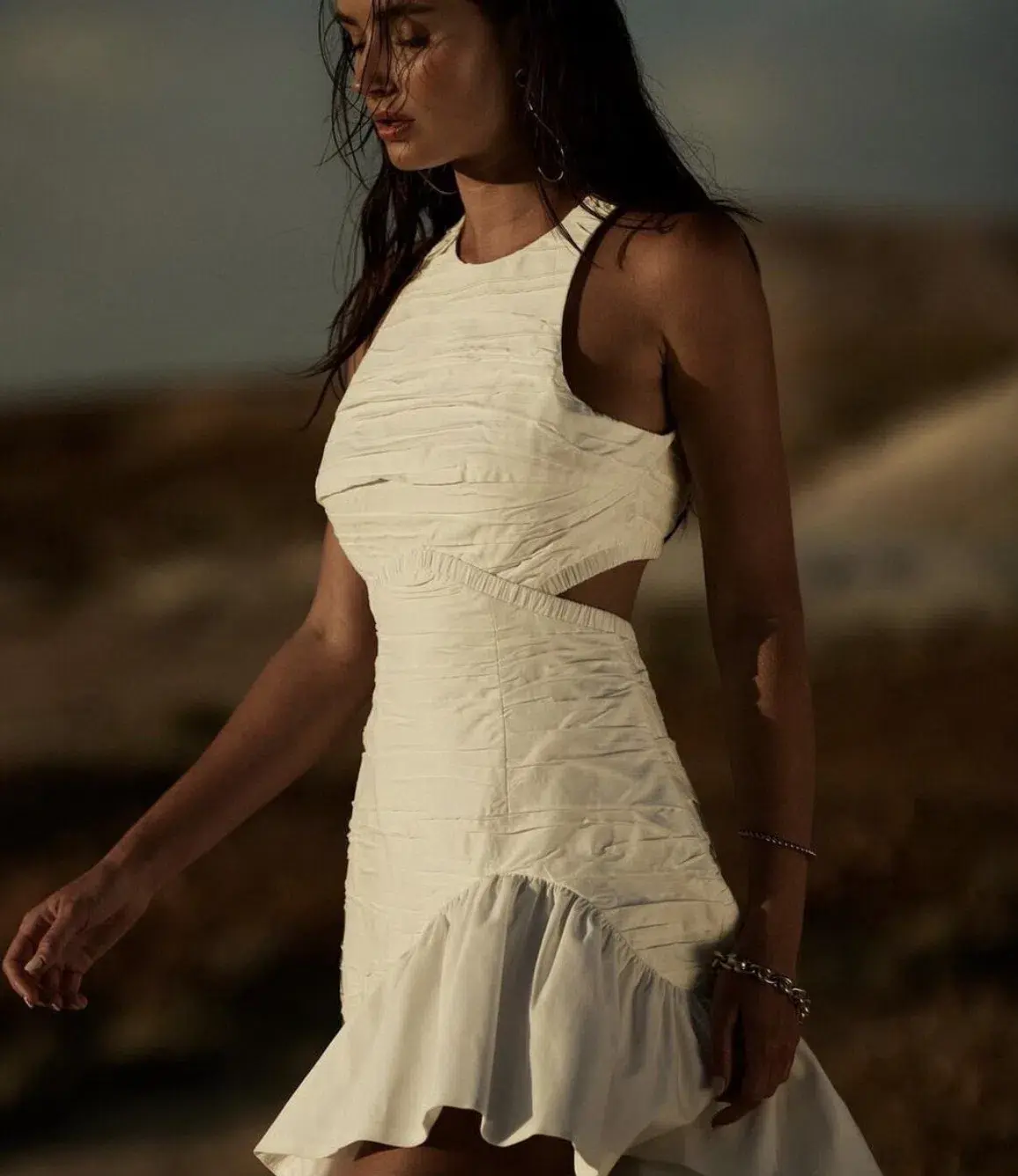 Sheike Isla Mini Dress White Size 10 - Image 4