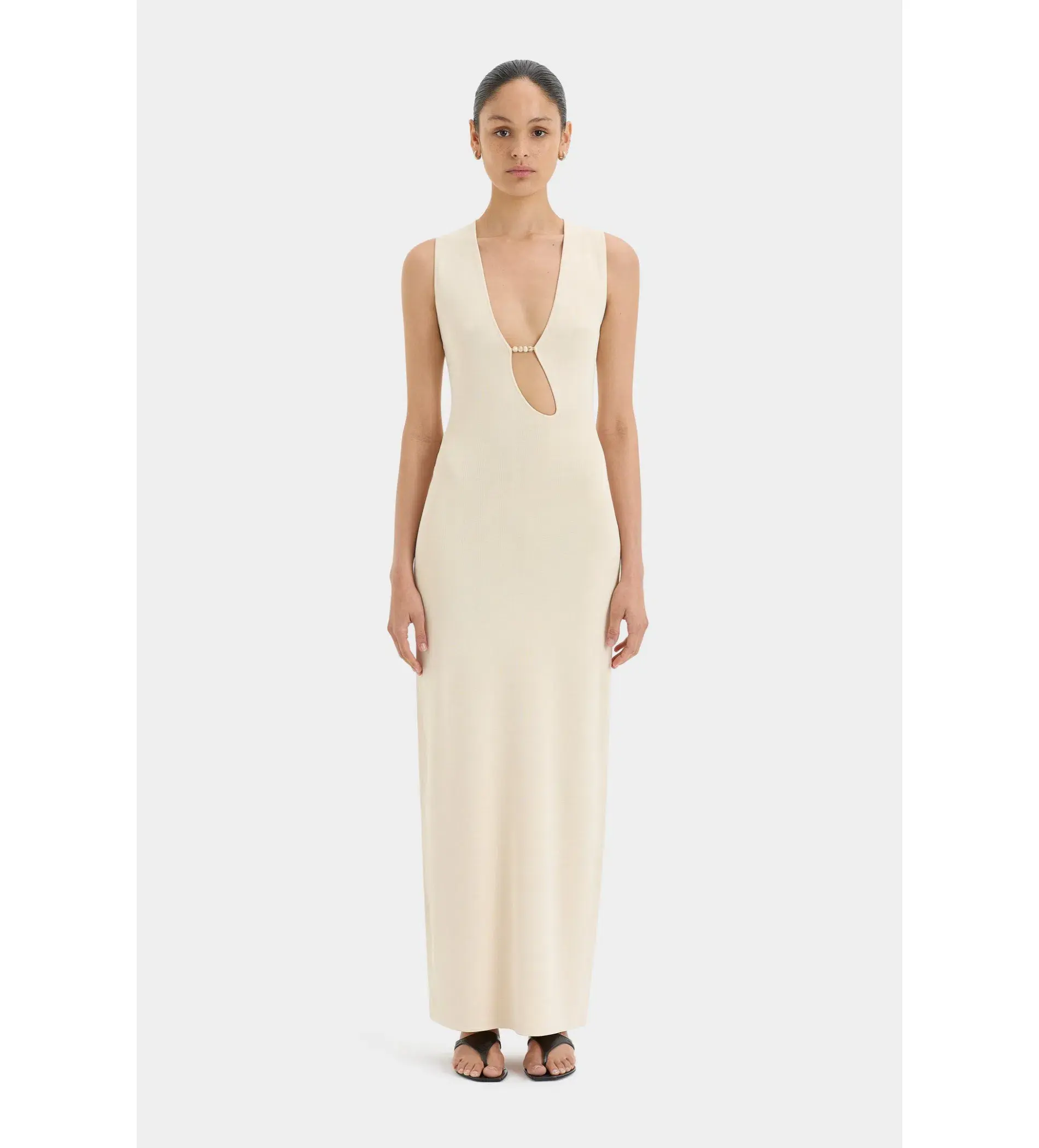 Sir the Label Kinetic Beaded Maxi Dress Ecru Size 1/Au 8  - Image 1