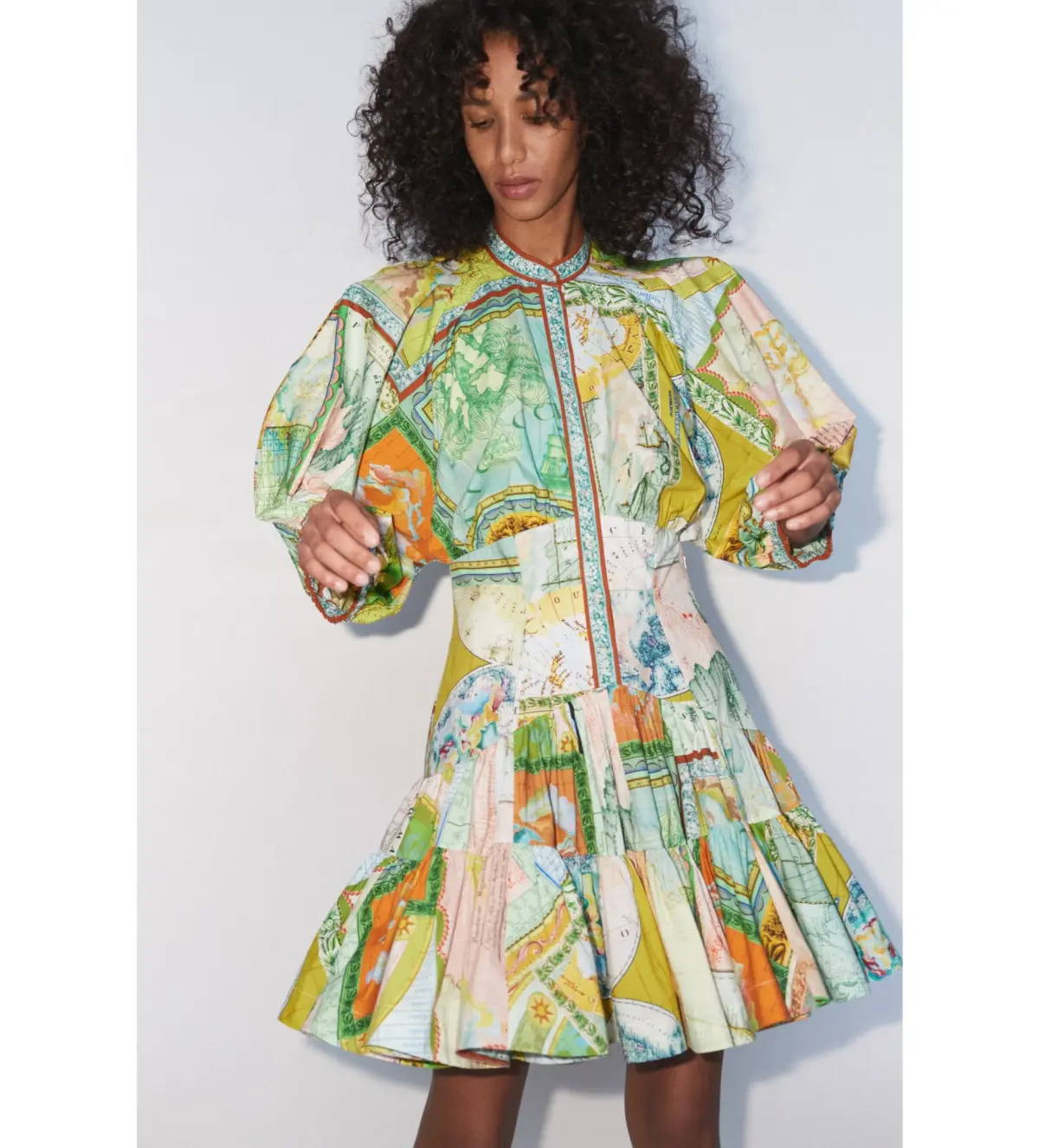 Alemais   Atlas Mini Dress Print Size 12 - Image 3