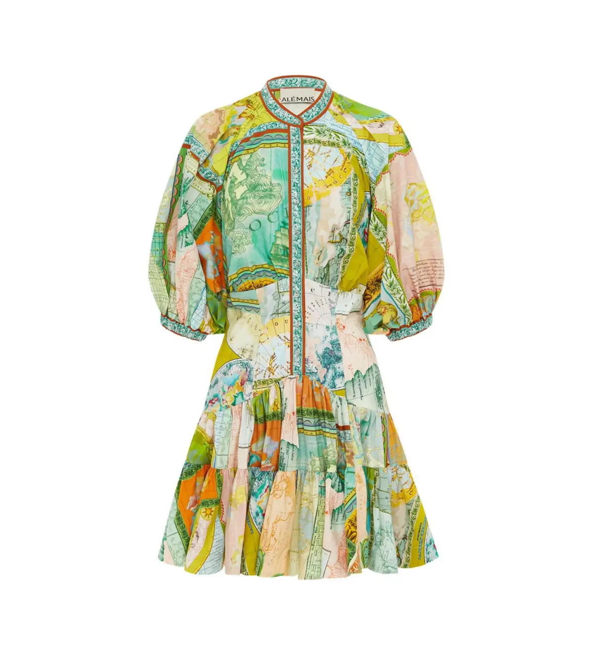 Alemais   Atlas Mini Dress Print Size 12 - Image 4