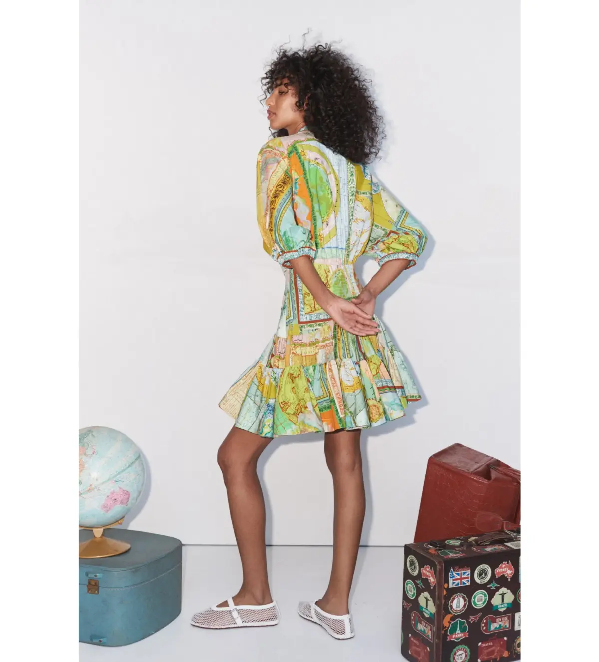 Alemais   Atlas Mini Dress Print Size 12 - Image 2