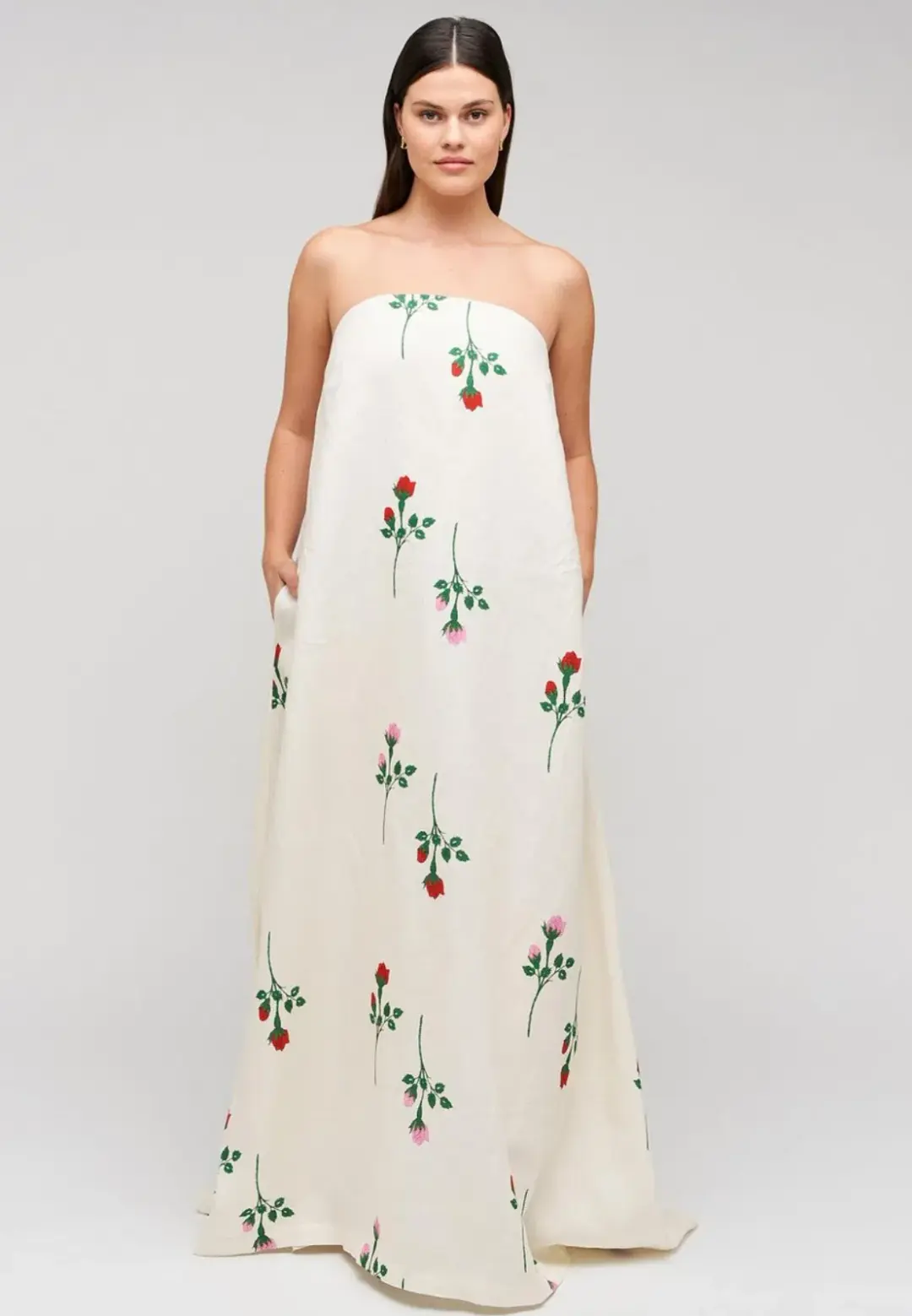 Oroton Rosebud Gown In Antique White Size AU 10 for rent on The Volte - main image