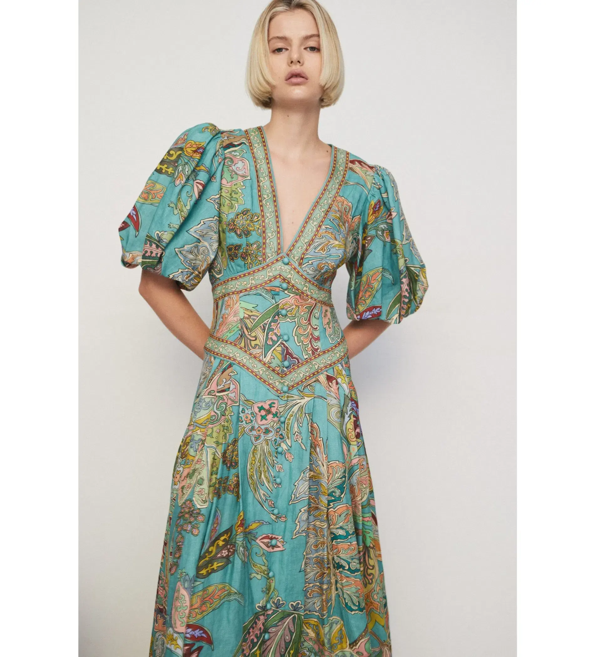 Alemais  Franca Midi Dress Green Size 10 - Image 2
