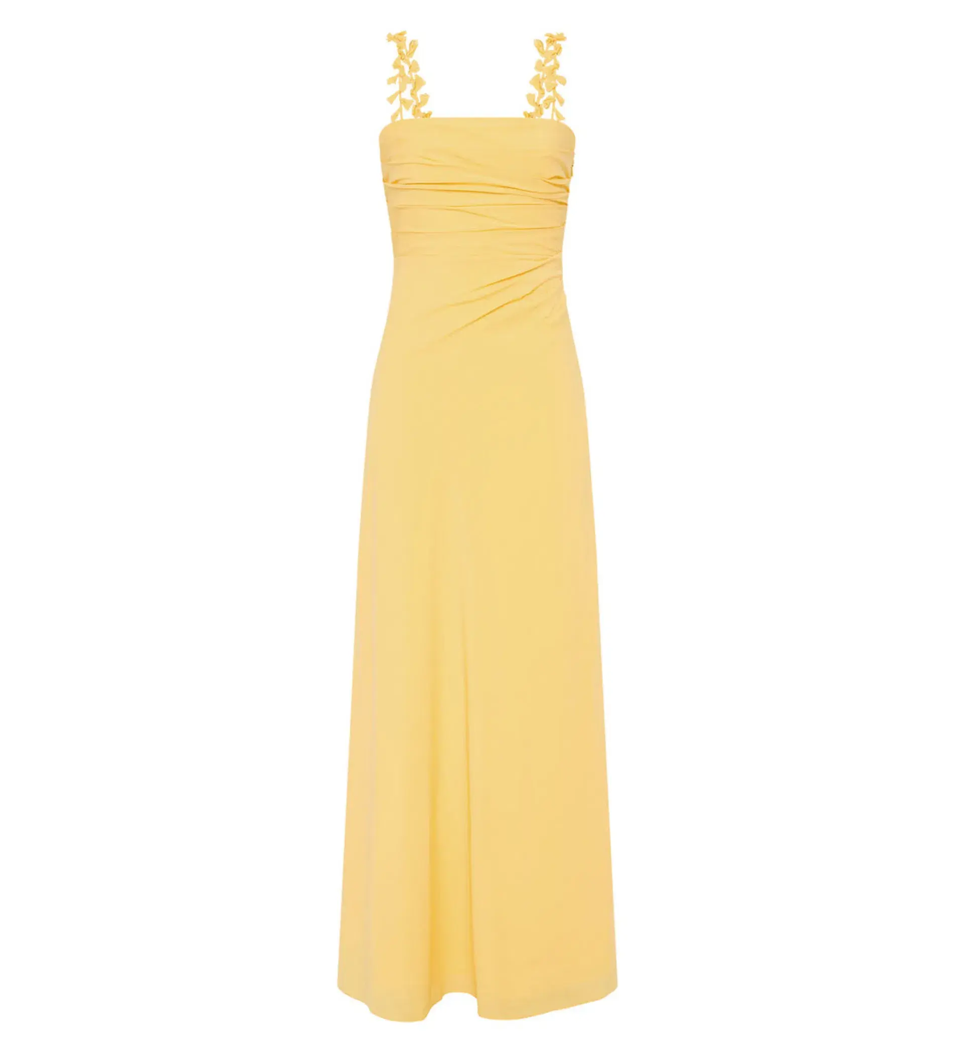 AJE Soulful Pom Pom Midi Dress Yellow Size 8 - Image 3
