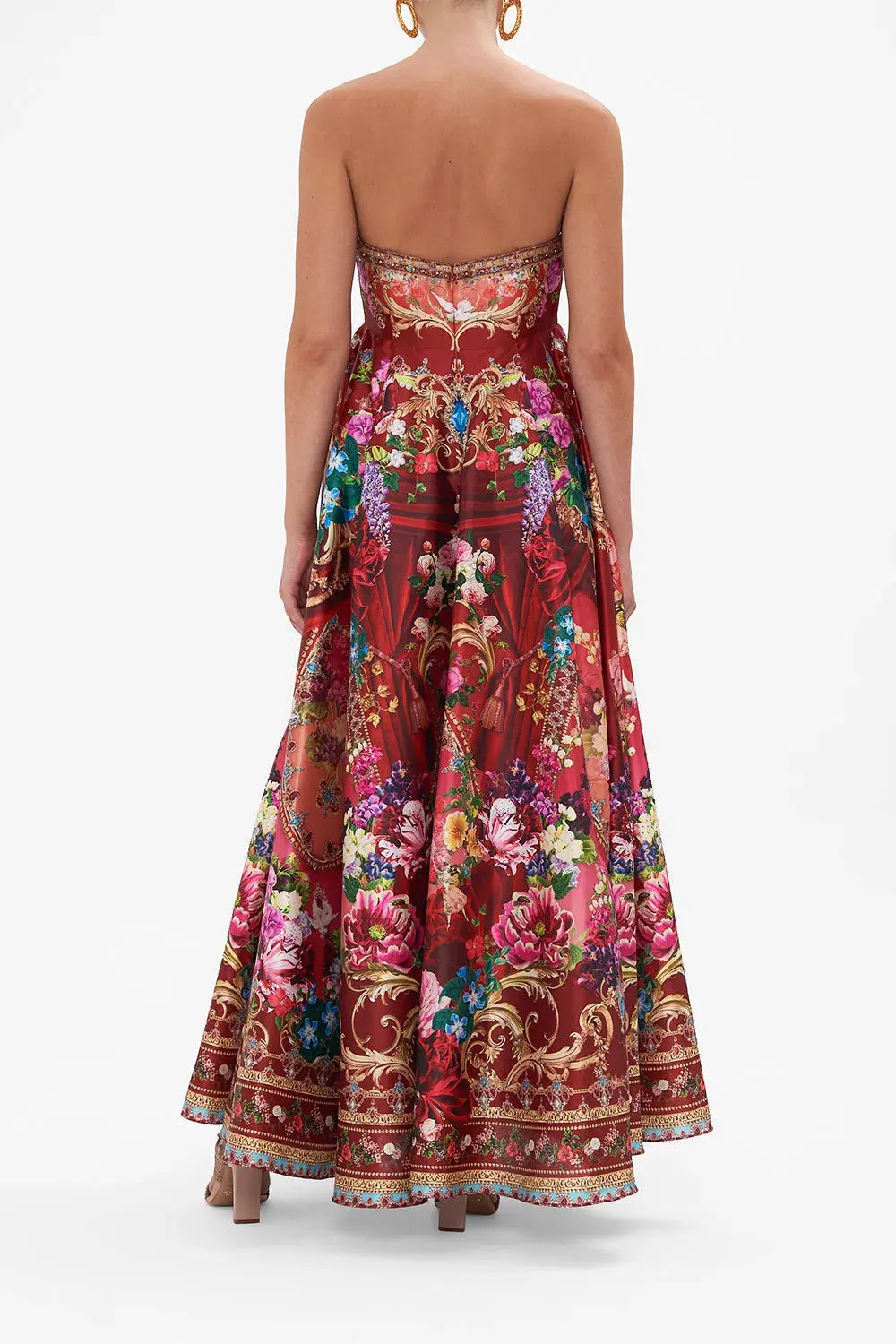 Camilla Strapless Maxi Dress Rites of Roses Size 10 - Image 3