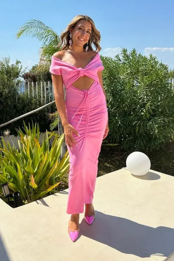 Pfeiffer Ramos Midi Dress Pink Size M / AU 10 - Image 3