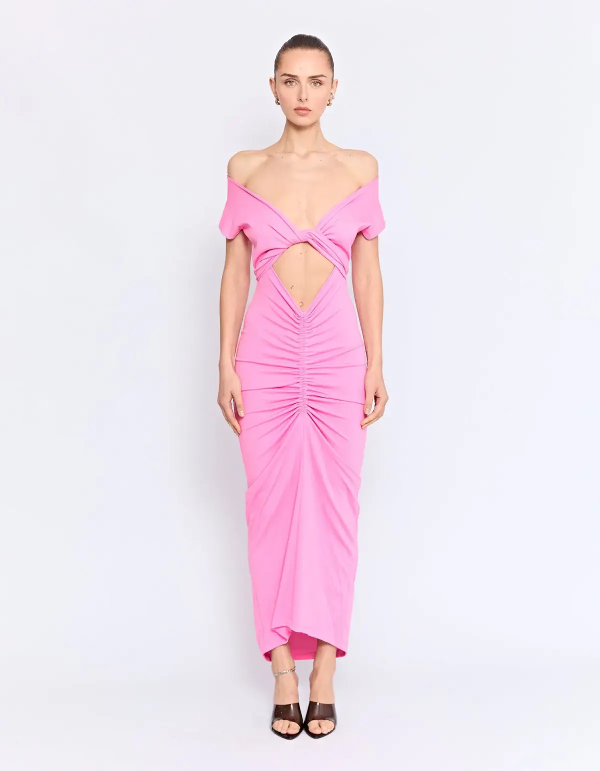 Pfeiffer Ramos Midi Dress Pink Size M / AU 10 - Image 1