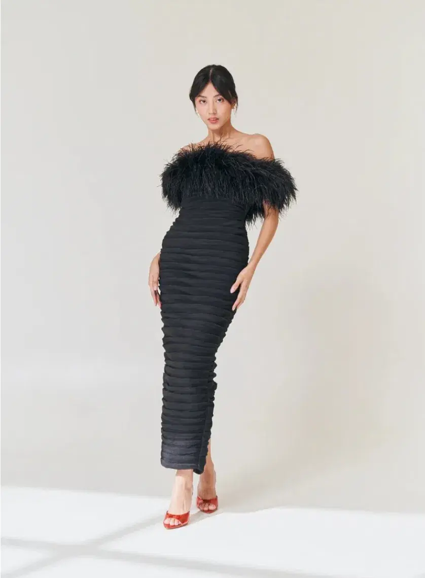 Rachel Gilbert Zion Midi Dress Black Size 2 / AU 10 - Image 1