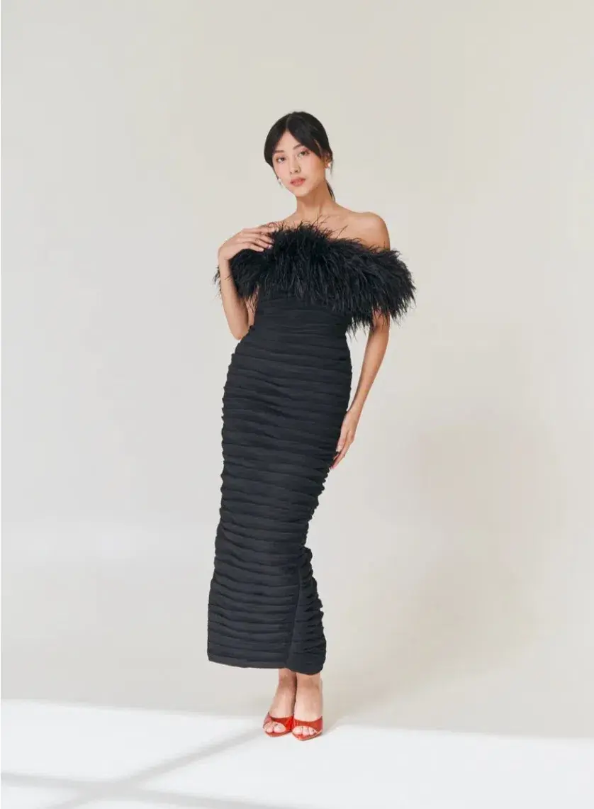 Rachel Gilbert Zion Midi Dress Black Size 2 / AU 10 - Image 2