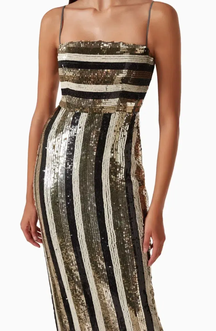 Rachel Gilbert Titan Gown Sequin Size 3 / AU 12 - Image 4