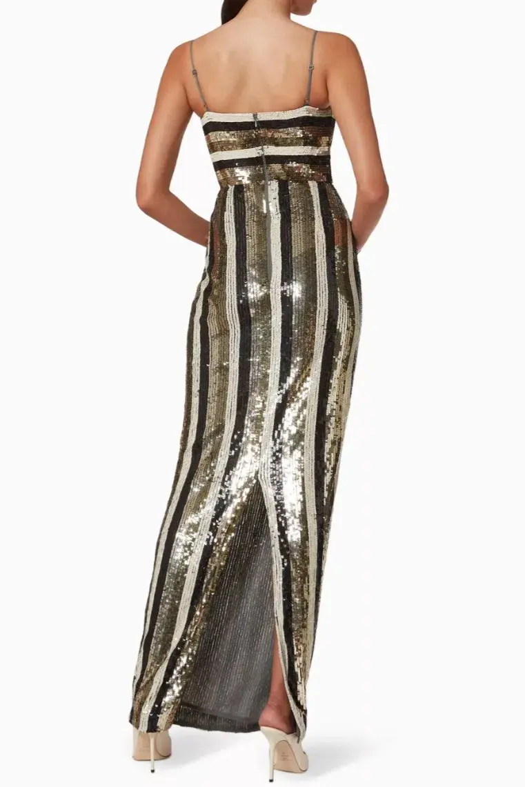 Rachel Gilbert Titan Gown Sequin Size 3 / AU 12 - Image 3