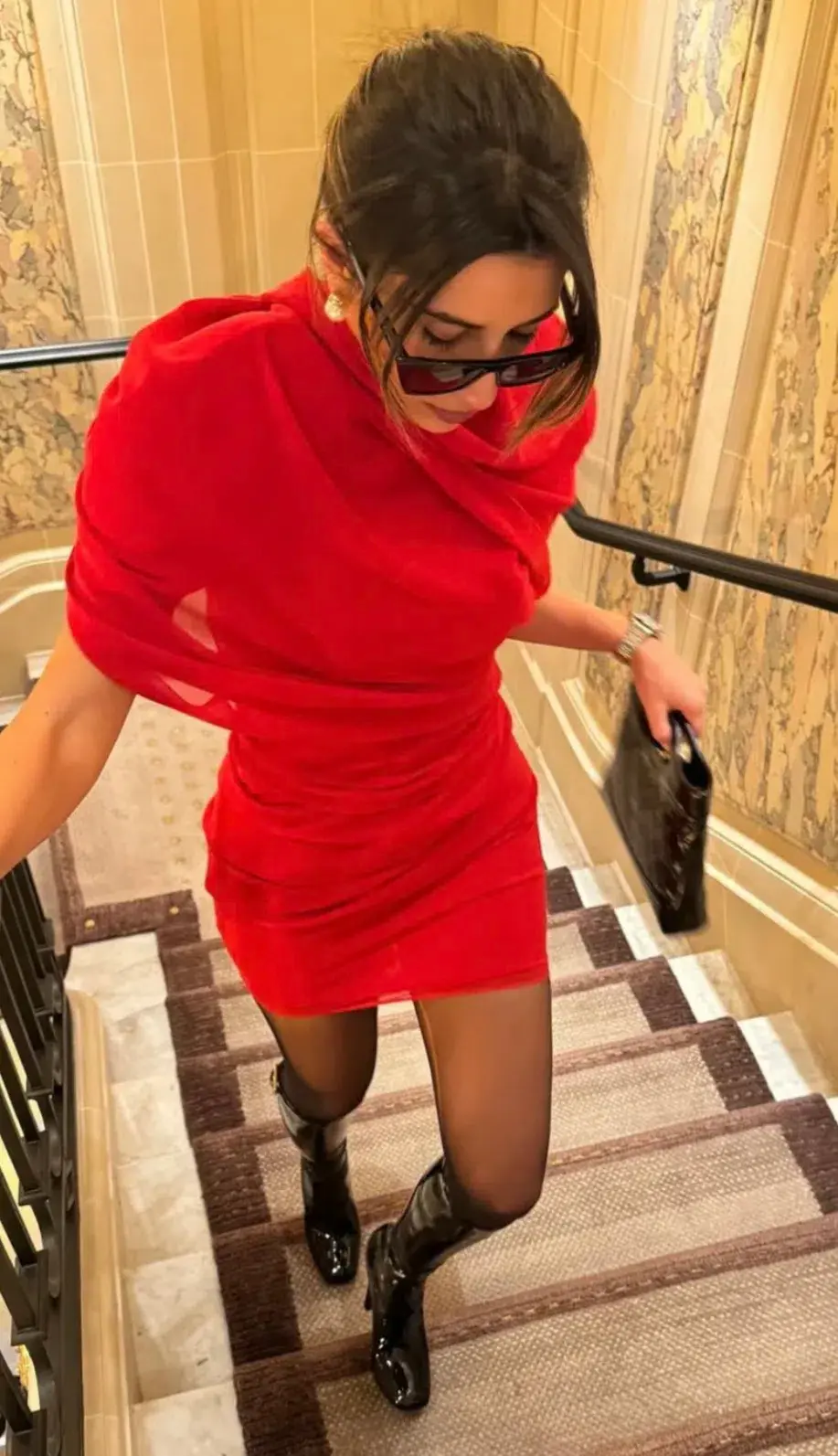 Yojani Carmen Dress Red Size 8 - Image 3