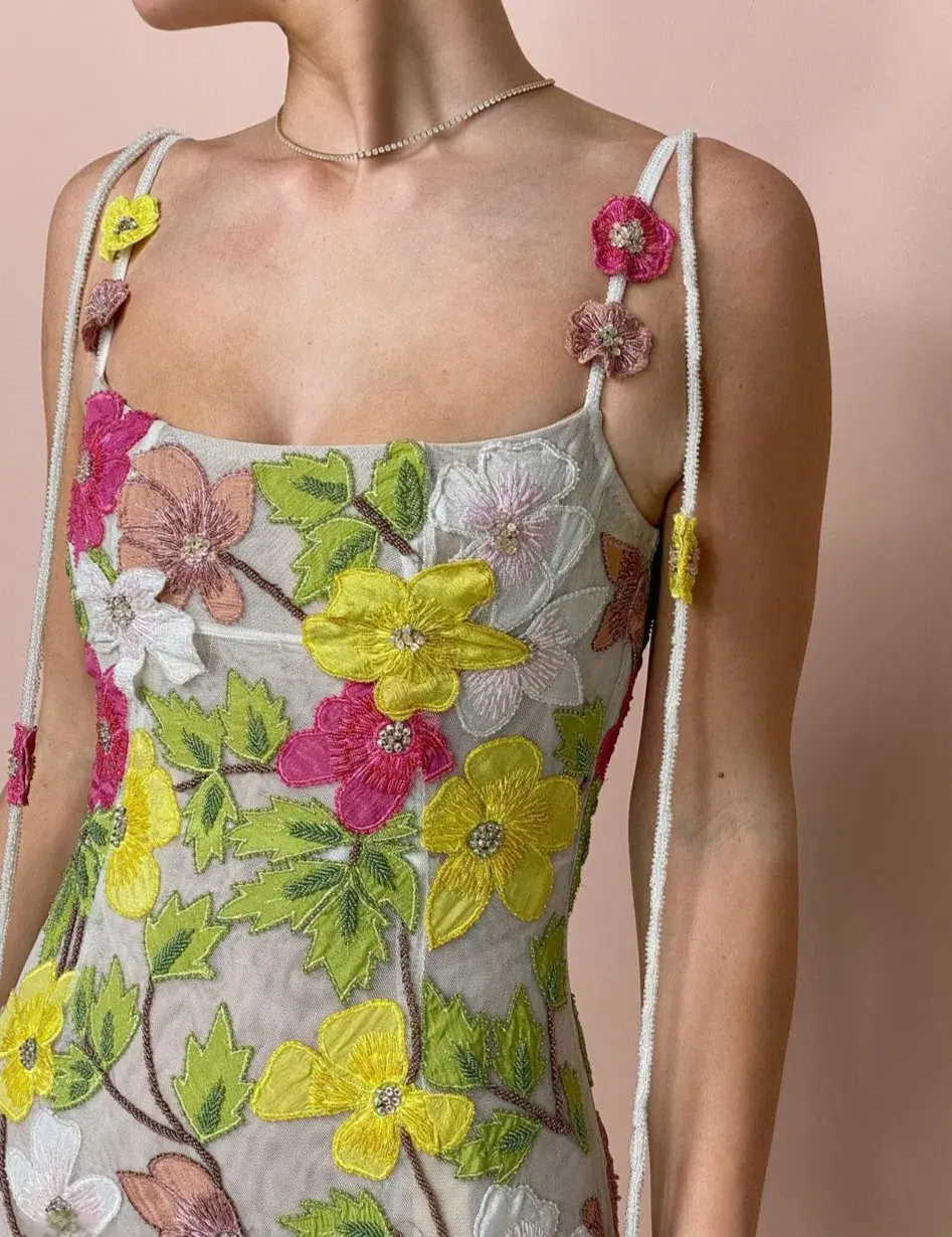 Rachel Gilbert Willow Midi Dress Floral Size 3 / AU 12 - Image 3