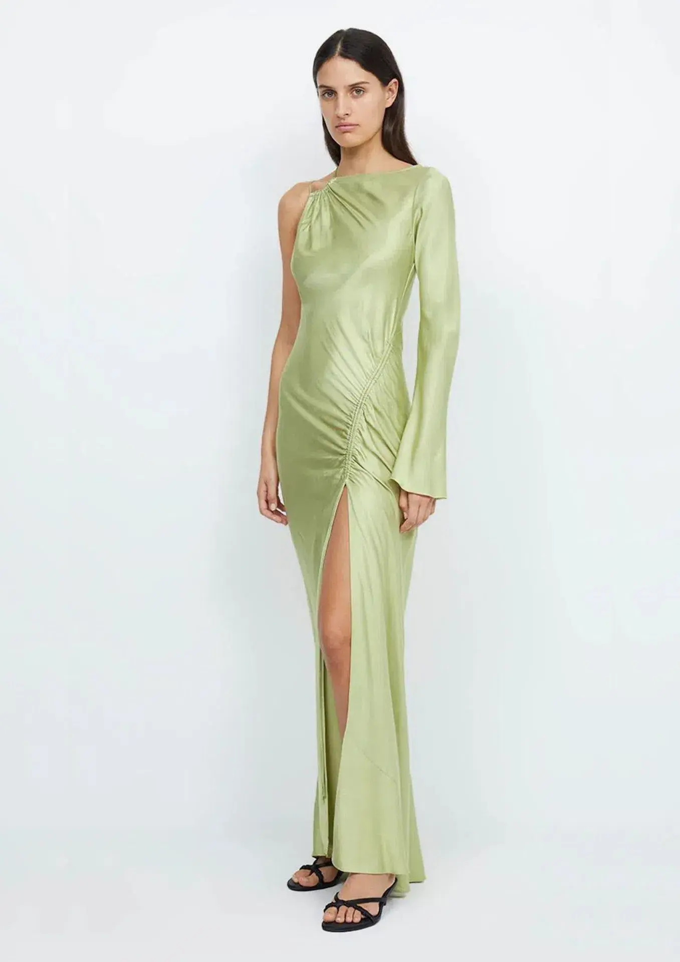 Bec & Bridge Kai Asym Maxi Dress Pear Green Size 6  - Image 1