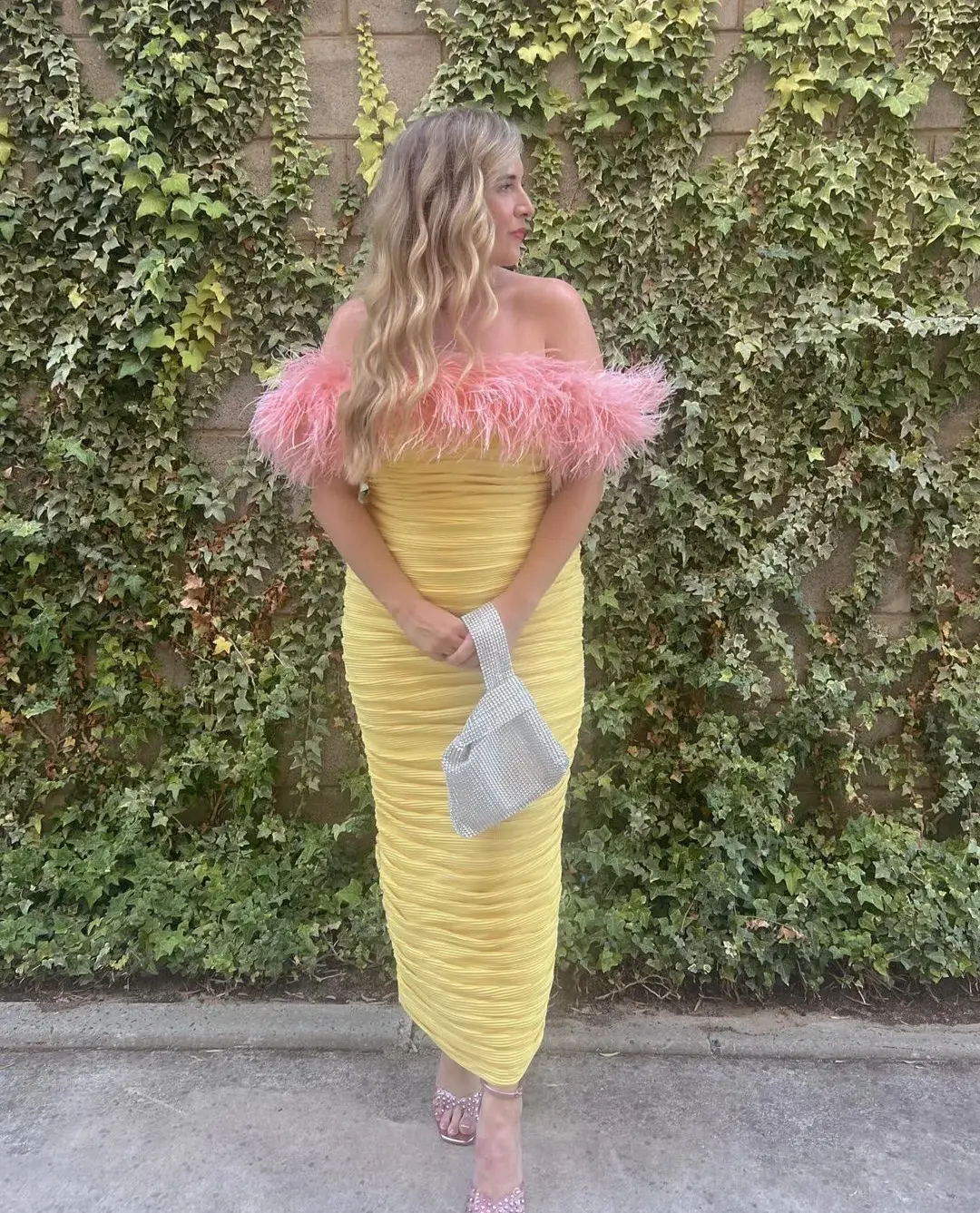Rachel Gilbert Zion Midi Dress Lemon Yellow Size 3 / AU 12 - Image 3