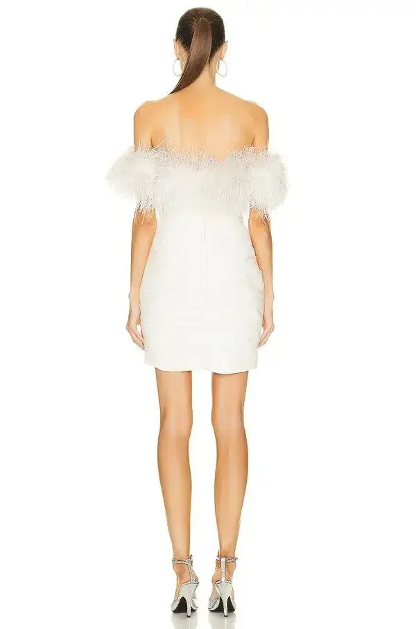 Rachel Gilbert Zion Mini Dress Ivory Size 3 / AU 12 - Image 3