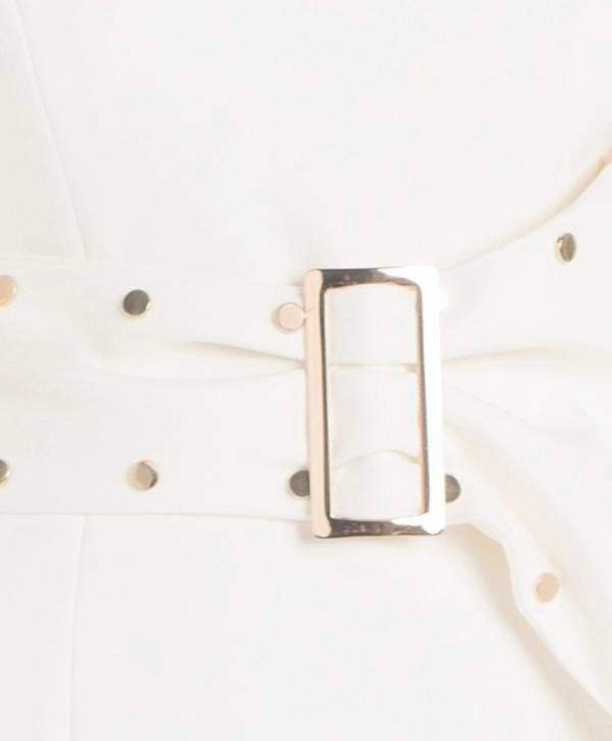 Misha Bonnie Studded Dress White Size 8 - Image 3