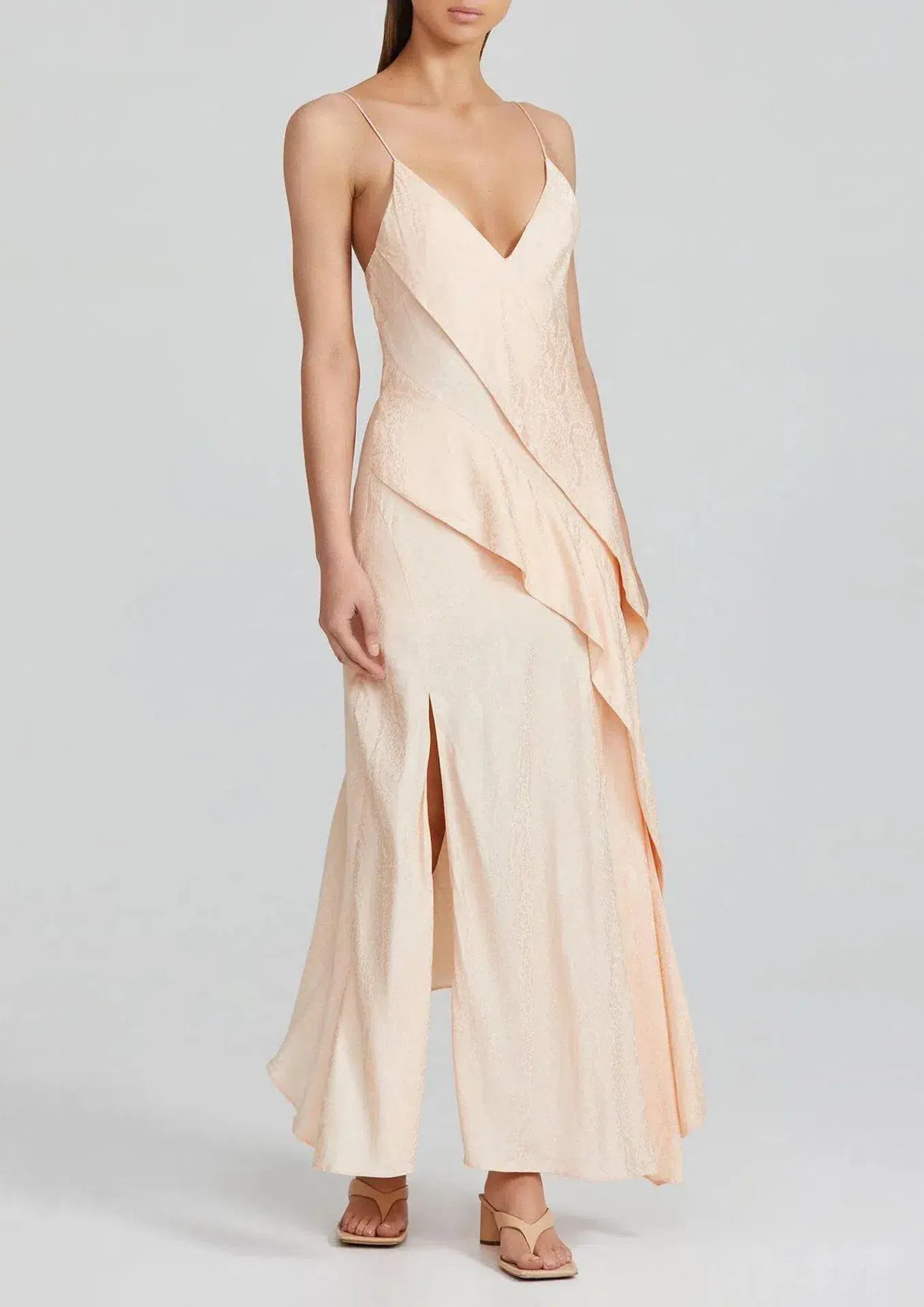 Acler Godwick Slip Dress Peach Orange Size 8 - Image 1