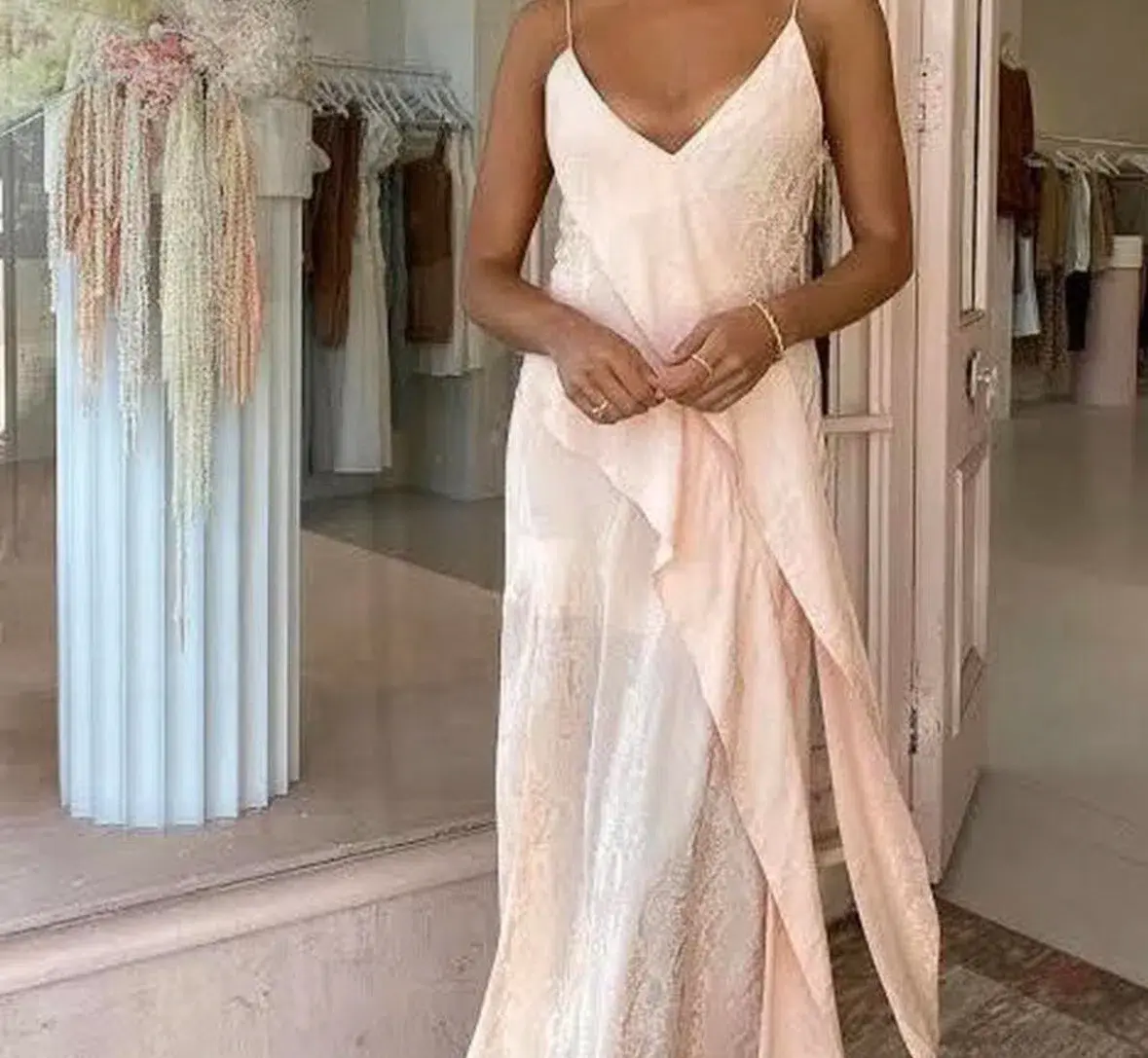 Acler Godwick Slip Dress Peach Orange Size 8 - Image 3