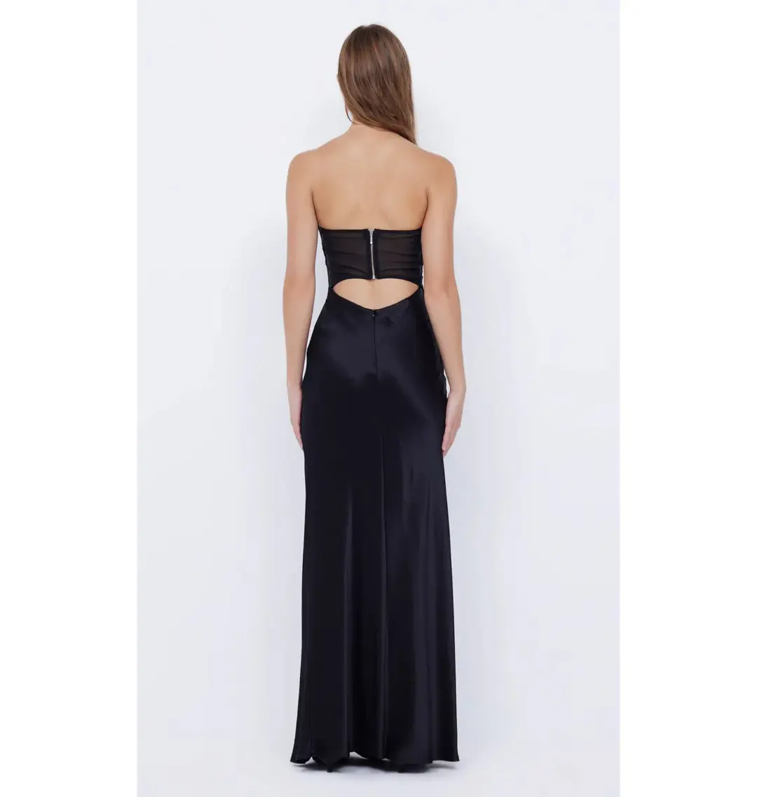 Bec & Bridge Strapless Halle Dress in Black Size AU 6 for rent on The Volte - main image