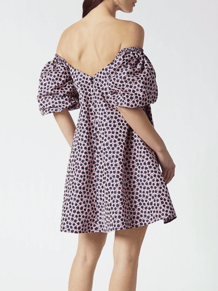Scanlan Theodore Floral Trapeze Mini Dress Pink Size 6 - Image 3