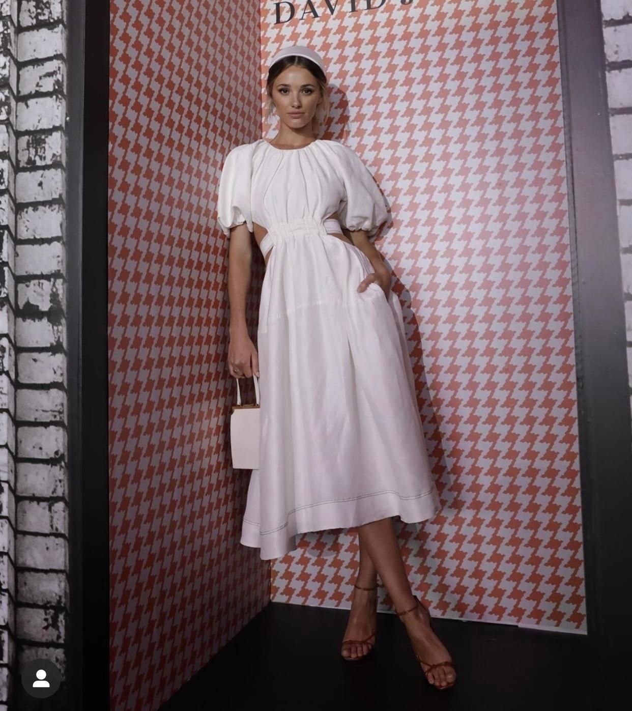 Aje Mimosa Cutout Midi Dress White Size 6 - Image 6