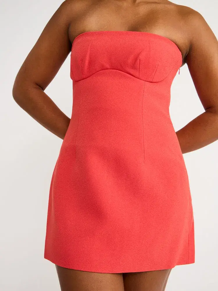 Sir the Label Spoerri Sculptured Mini Dress in Red Size 2 - Image 4