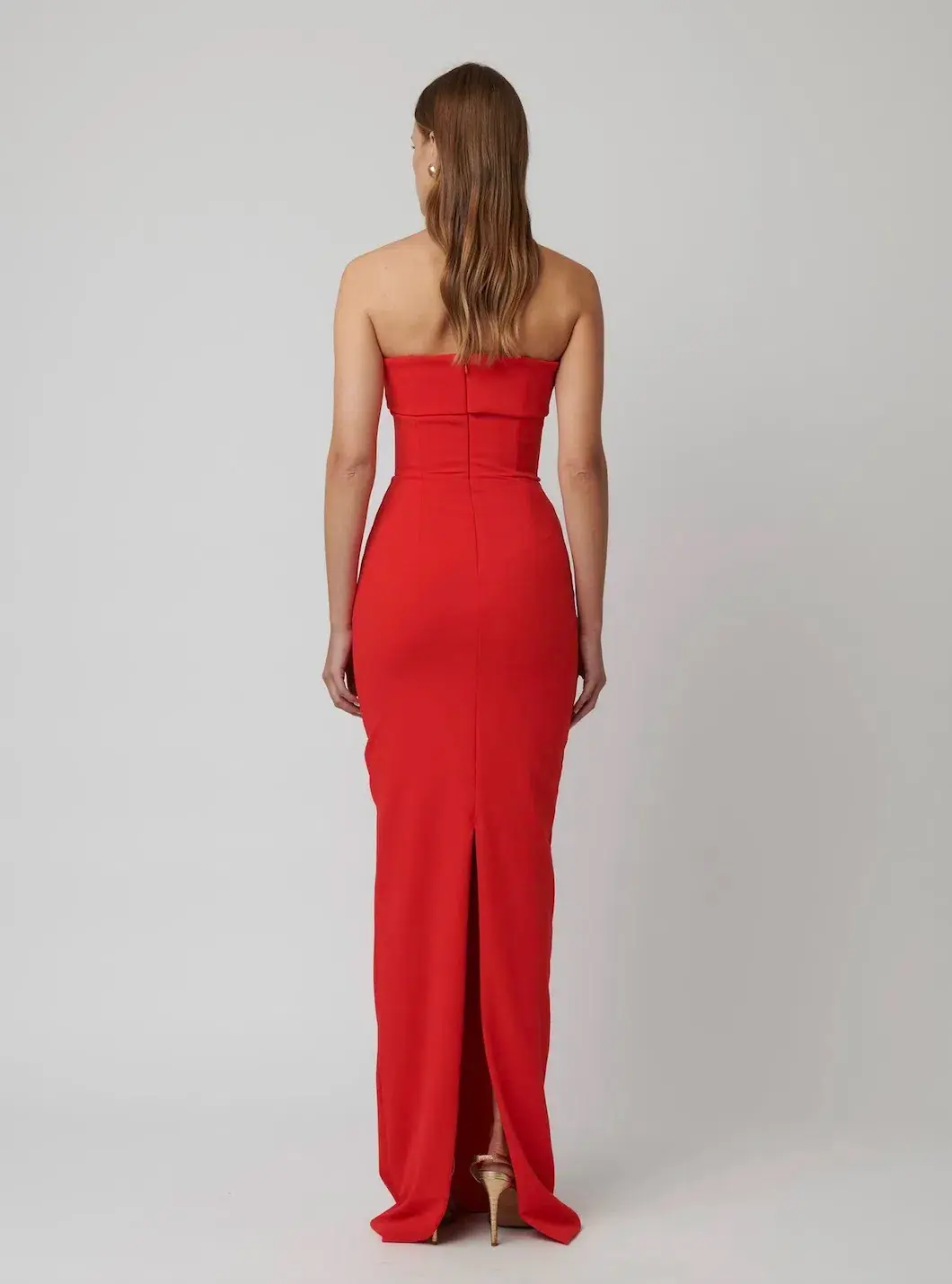 Effie Kats Monroe Gown Cherry Red Size 8 - Image 2