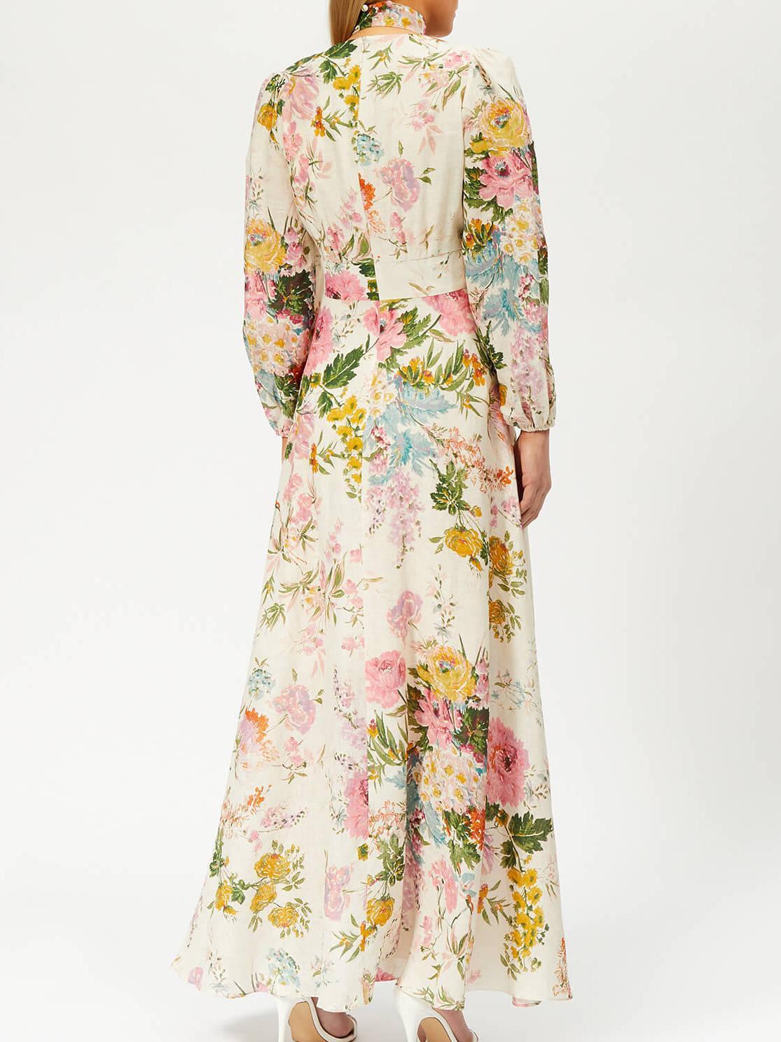 Zimmermann Heather Plunge Long Dress Floral Size AU 6 - Image 2