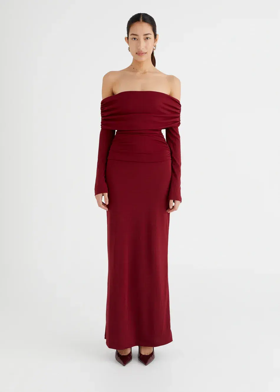 BENNI Lorena Maxi Dress Merlot Size 8  - Image 1