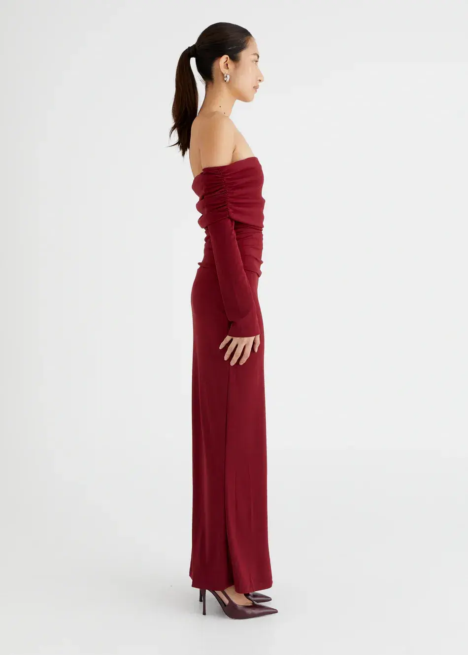 BENNI Lorena Maxi Dress Merlot Size 8  - Image 3