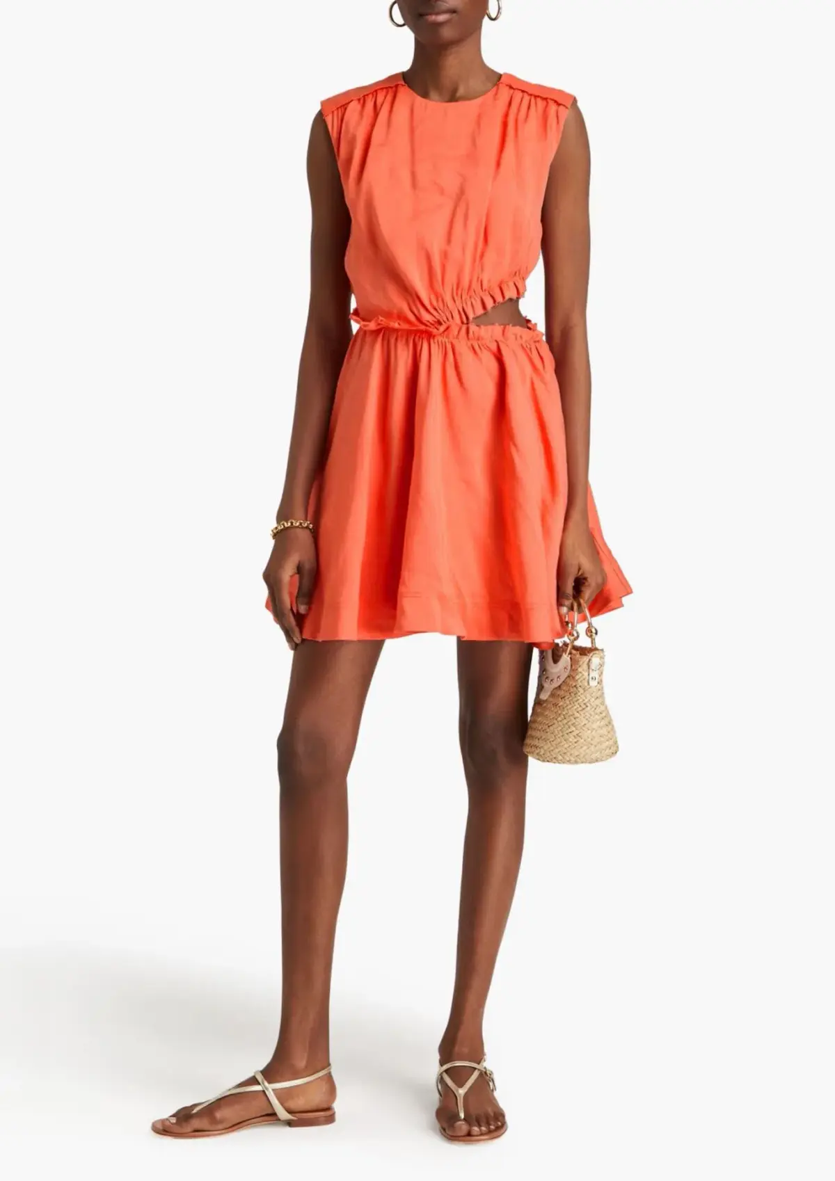 Aje Holly Cut Out Mini Dress Coral Size 16 - Image 1