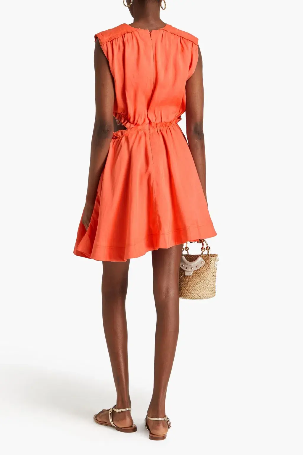 Aje Holly Cut Out Mini Dress Coral Size 16 - Image 2