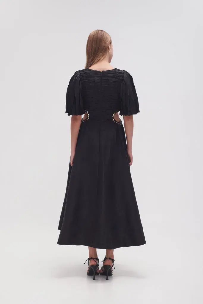 Aje Monica Chainlink Midi Dress Black Size 16 - Image 3