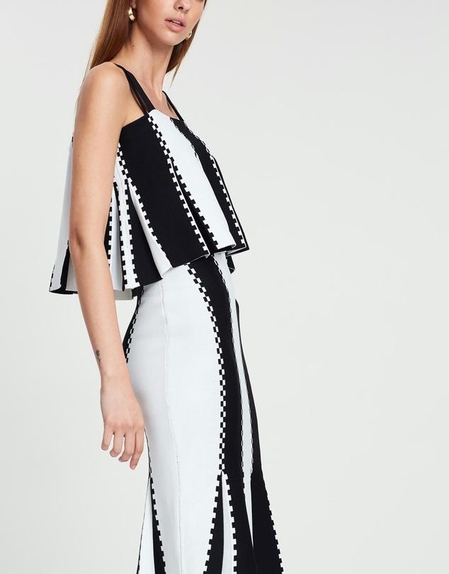 Sass and Bide Letter From Paris Dress Black White Stripe Size 8 - Image 2