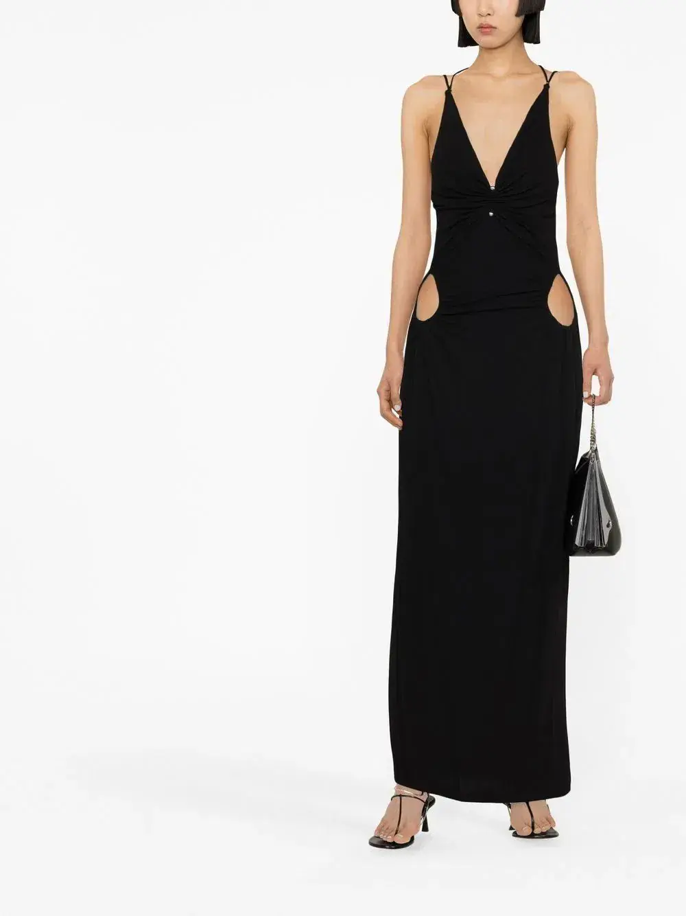 Dion Lee Rivet Pierced Dress Black Size 6 - Image 1