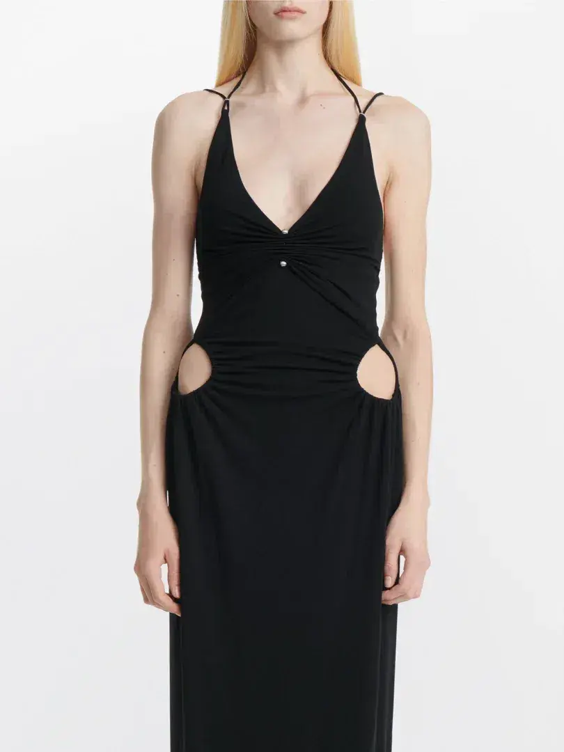 Dion Lee Rivet Pierced Dress Black Size 6 - Image 3