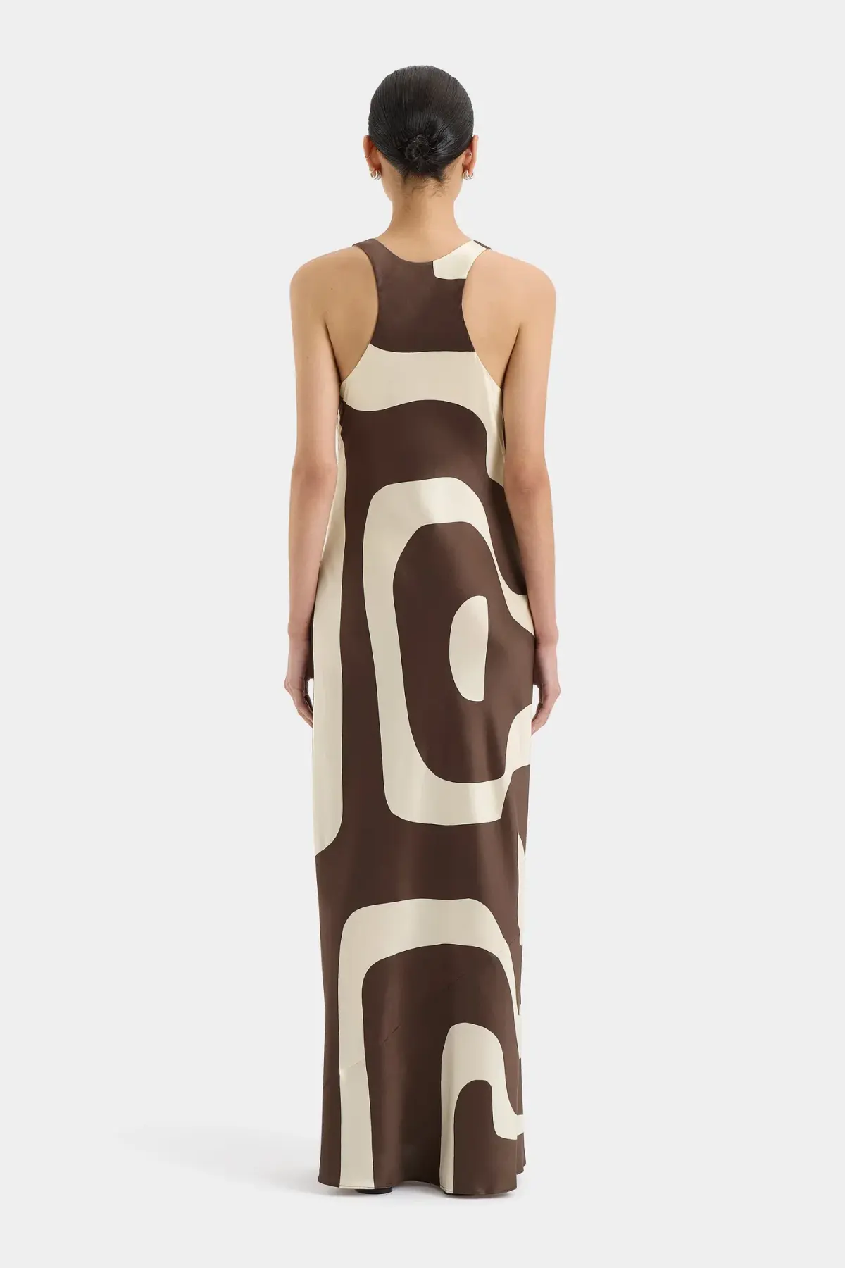 Sir the Label Freddie Scoop Neck Maxi Dress Poster Print Size 8 - Image 3