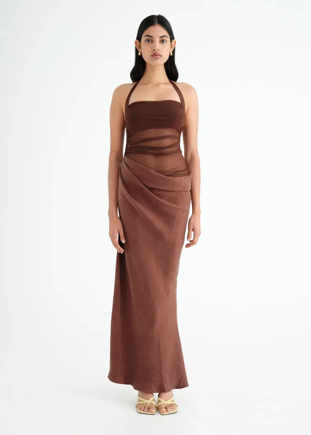 Benni Gina Maxi Dress Chocolate Brown Size 8 - Image 1