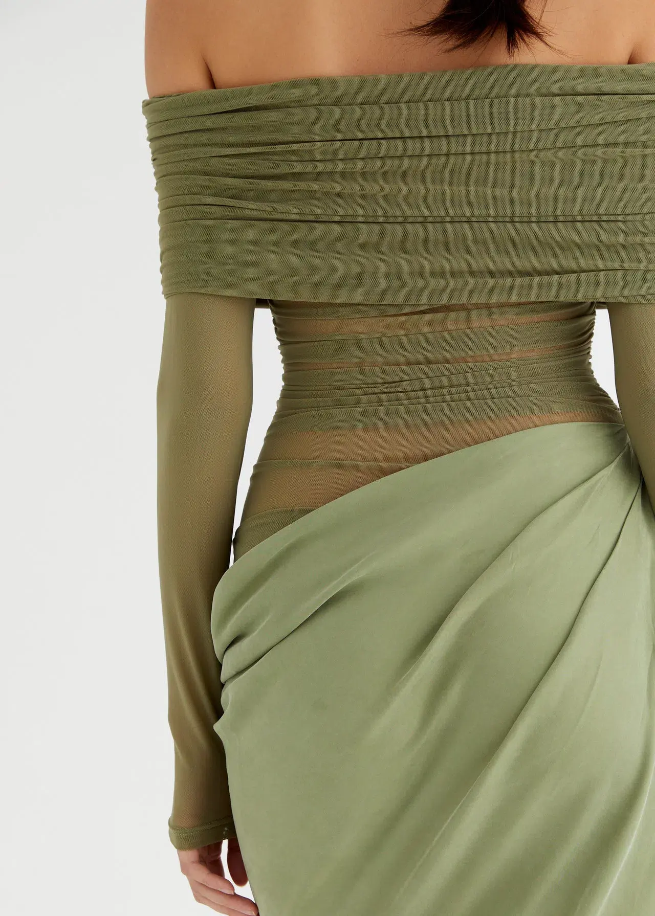 BENNI Yasmin Maxi Dress in Pistachio Size 8 - Image 5