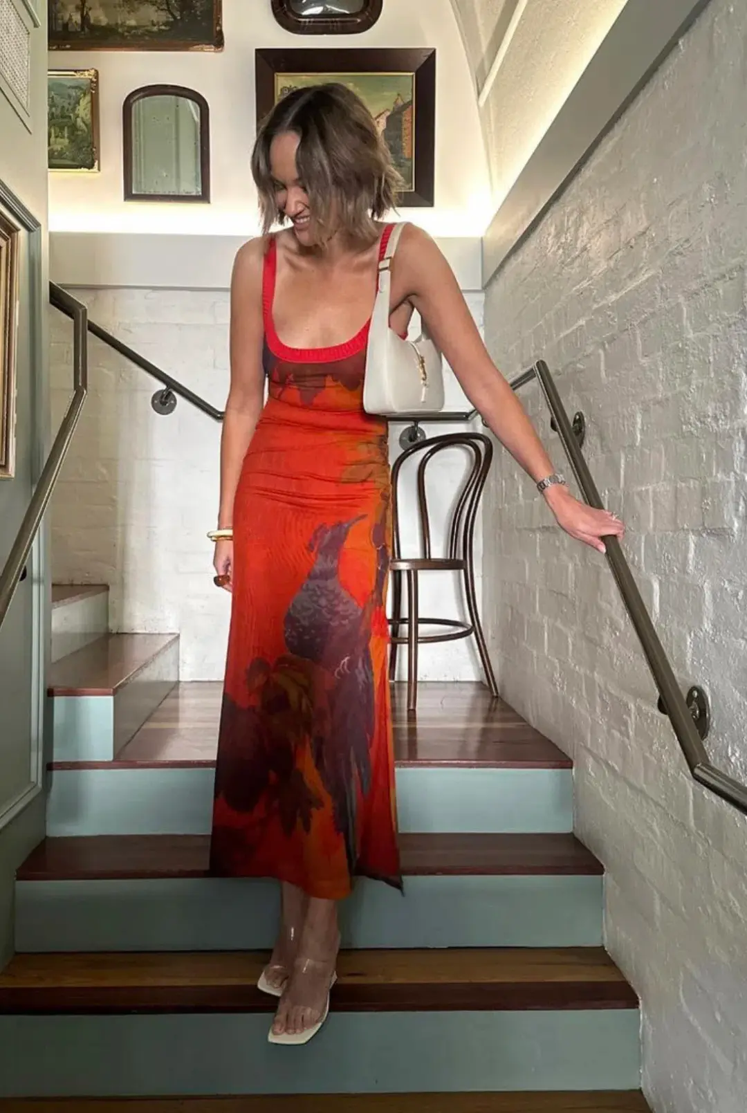 Sir the Label Libertine Tank Midi Dress Wren Print Size 2 / AU 10 for rent on The Volte - main image