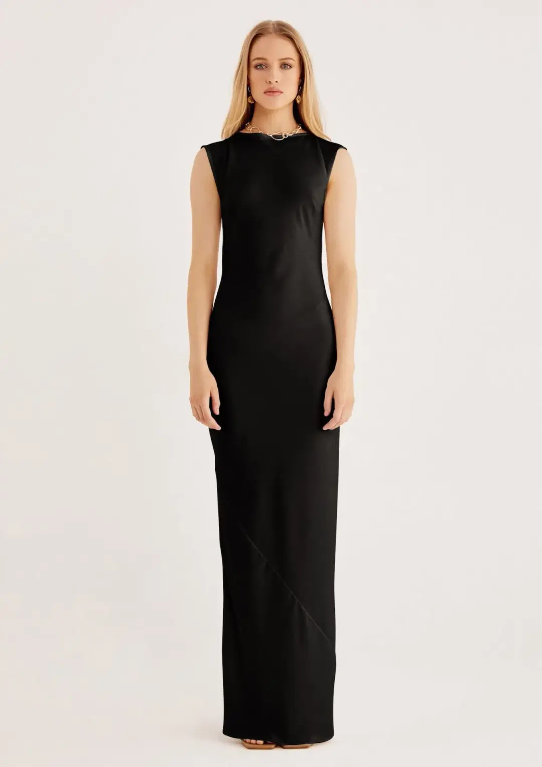 Rumer the Label Kimberly Sheath Maxi Dress Black Size 10 for rent on The Volte - main image