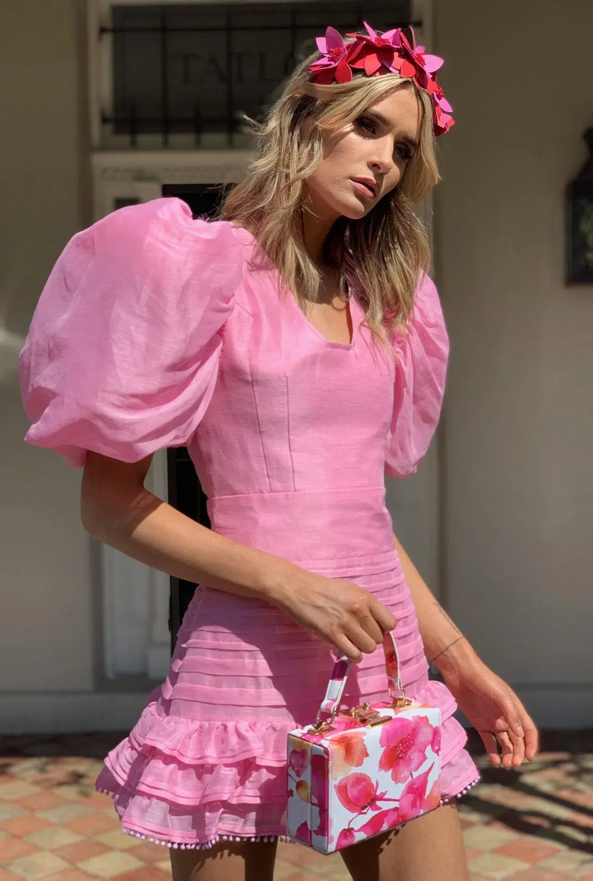 Mackenzie Mode Pandora Mini Dress Pink Size 6  - Image 3
